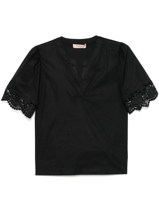 Lace-Detail Blouse