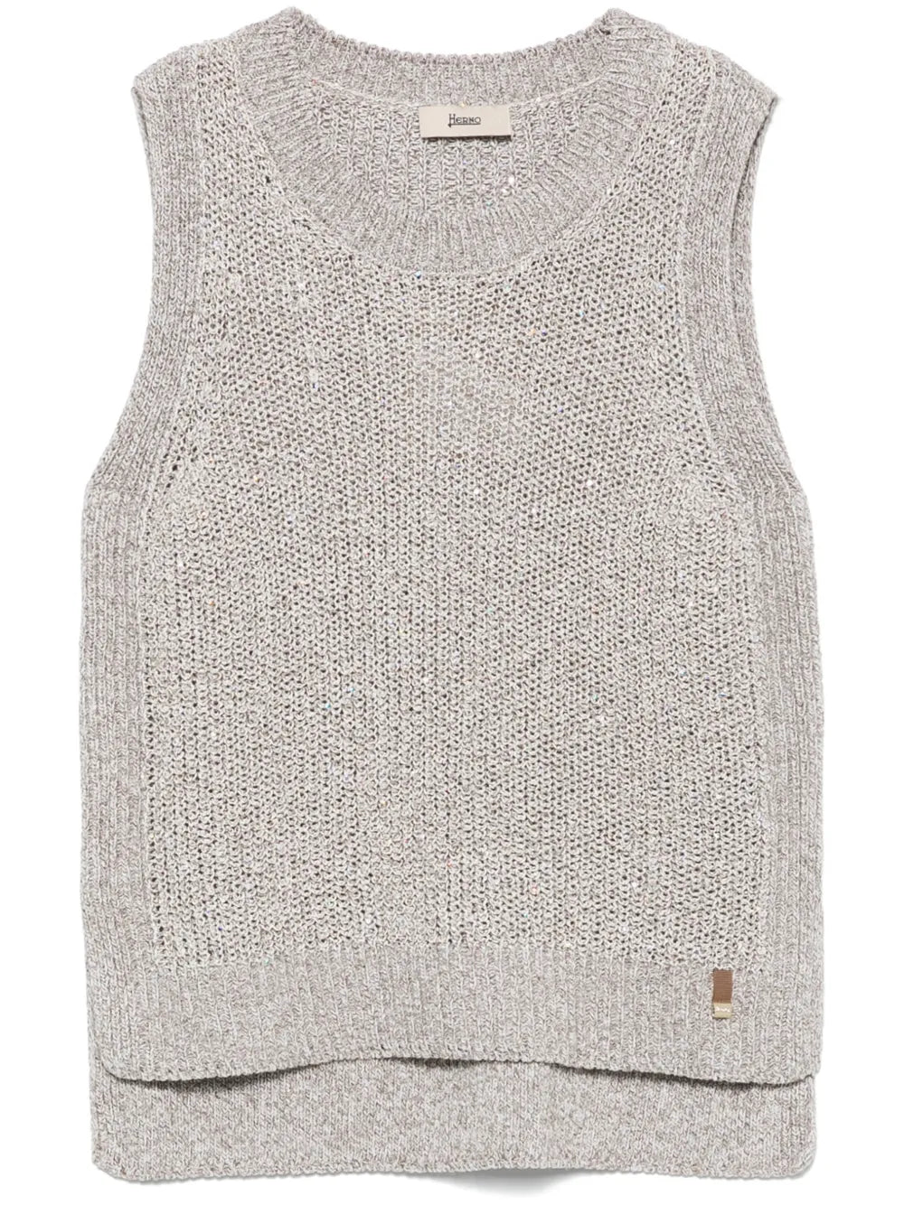 Sequin-Embellished Knitted Top
