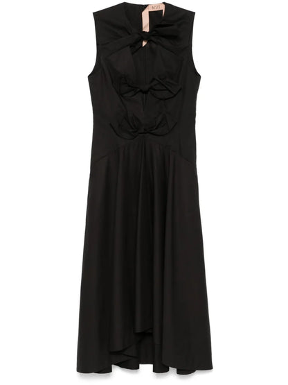 Bow-Detail Midi Dress