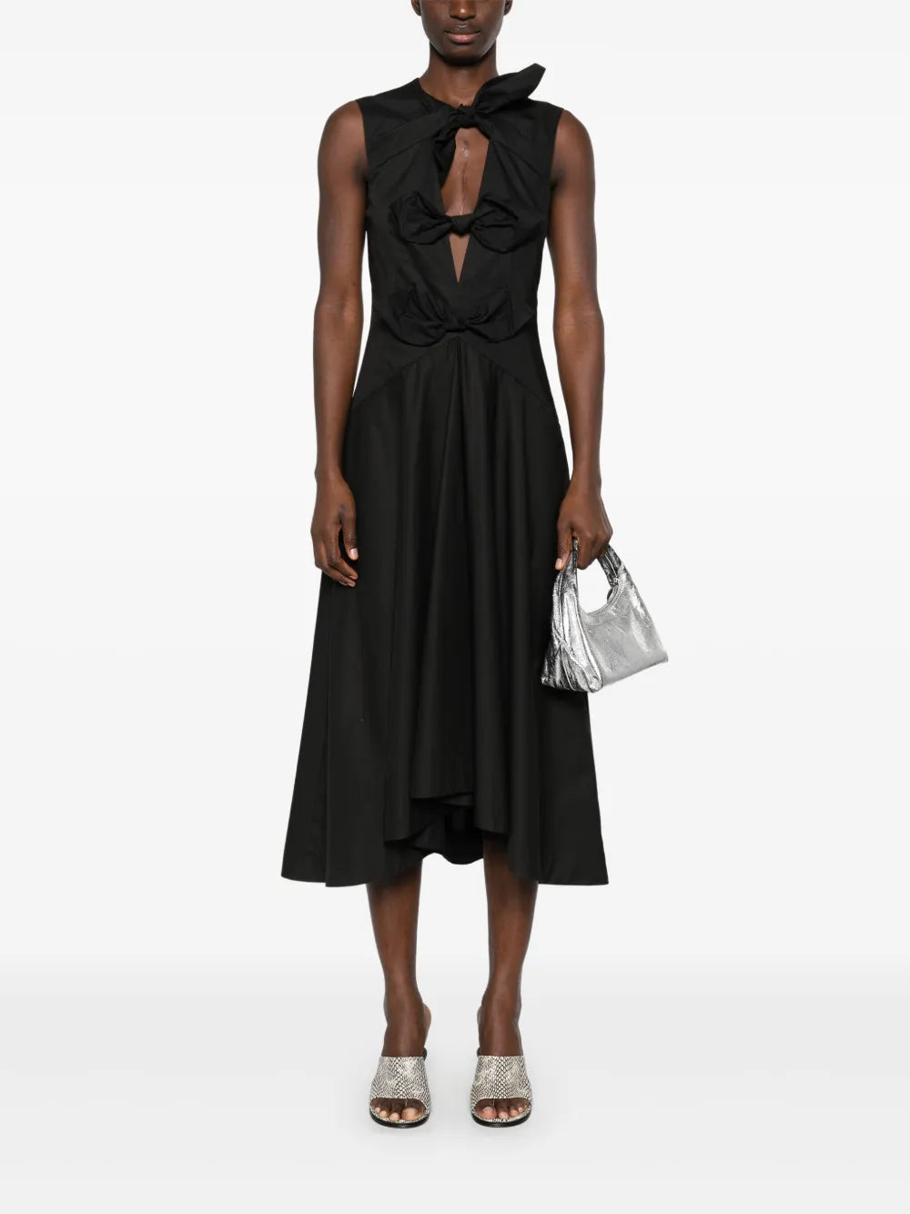 Bow-Detail Midi Dress