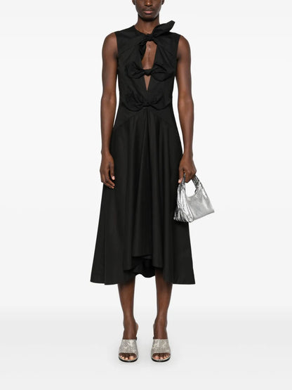Bow-Detail Midi Dress