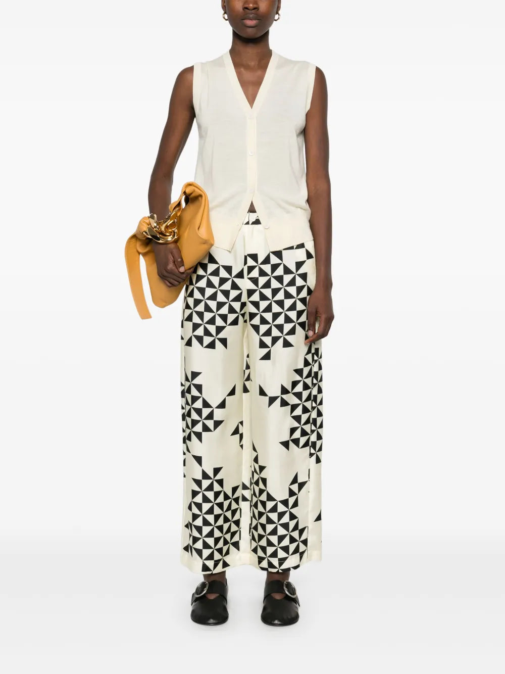 Geometric-Print Trousers