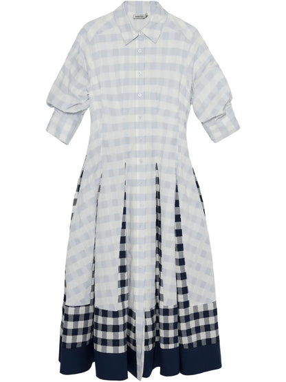 Checked Midi Dress