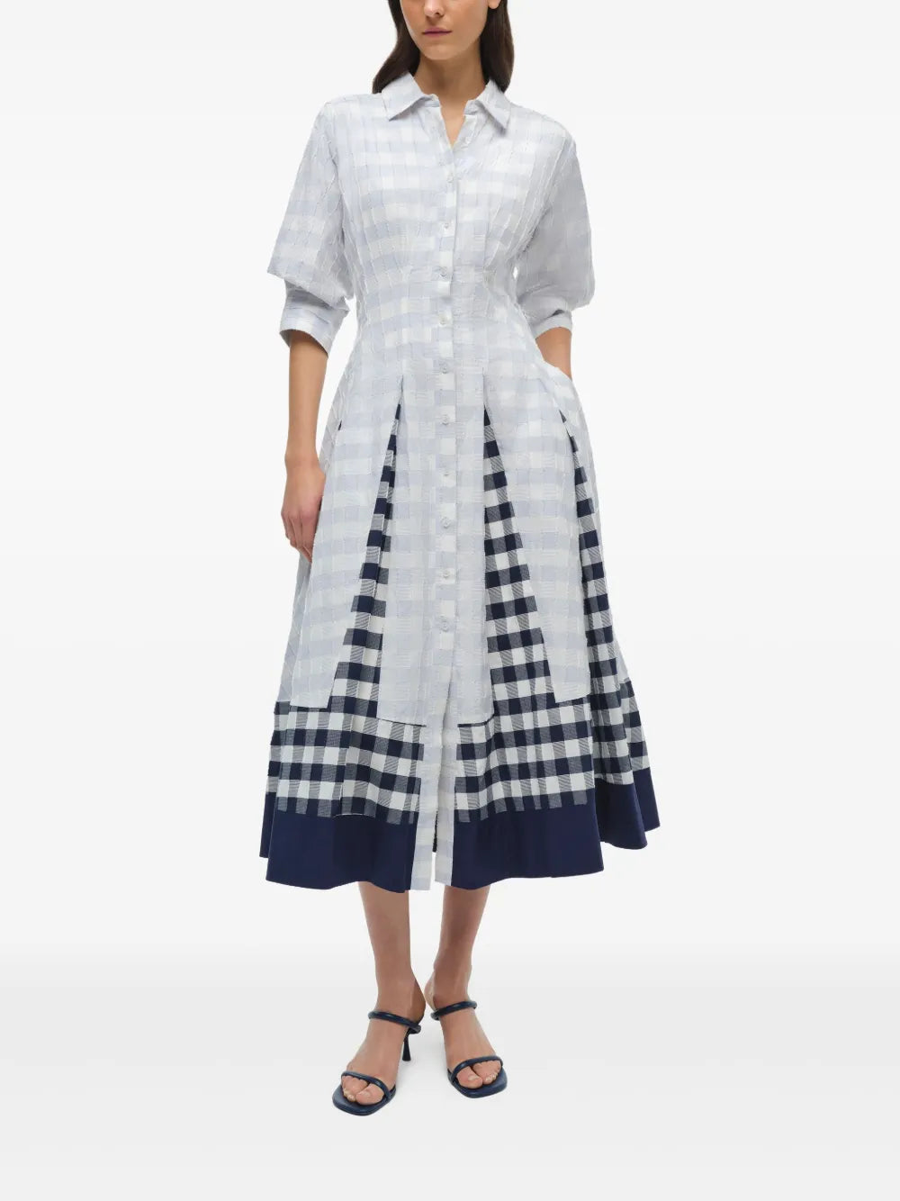 Checked Midi Dress
