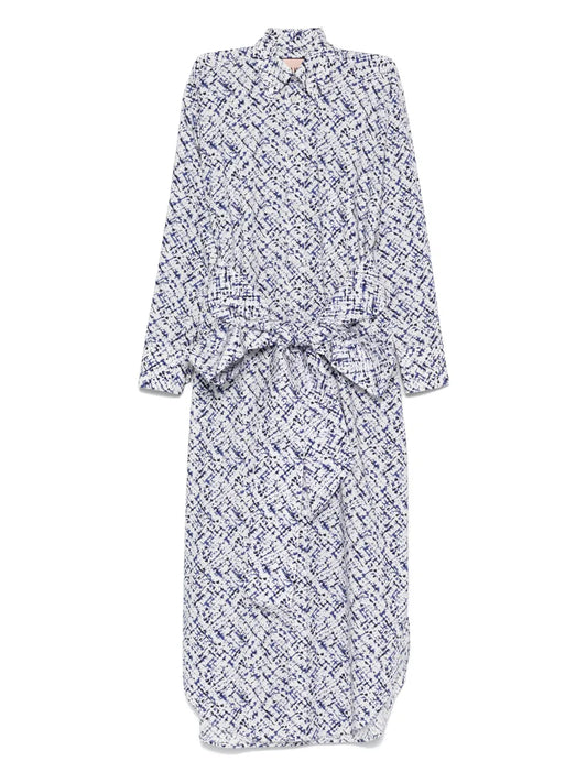 Printed Poplin Maxi Dress