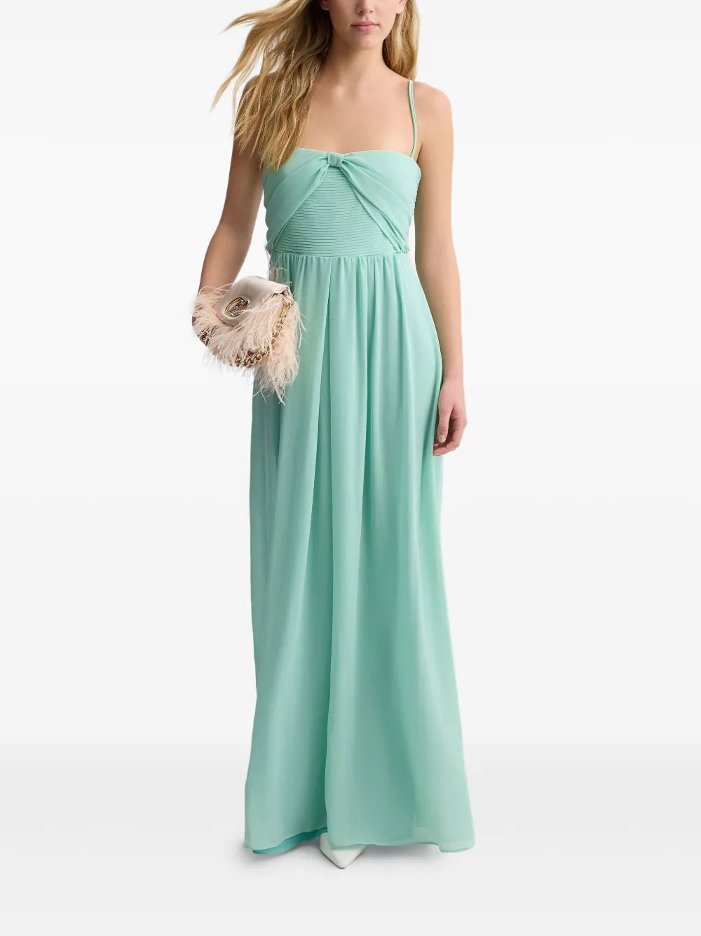 Twisted-Detail Evening Dress