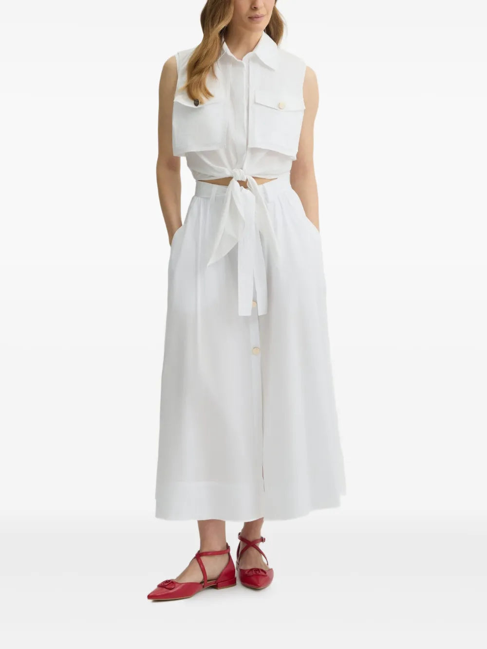Knot-Detail Cropped Shirt