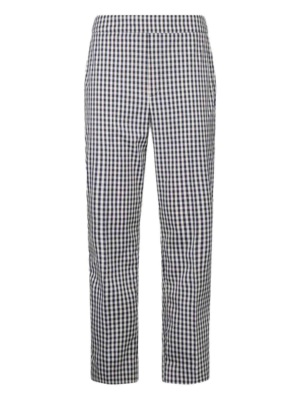 Check-Pattern Cropped Trousers
