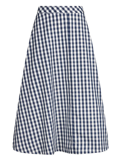 Checked Midi Skirt