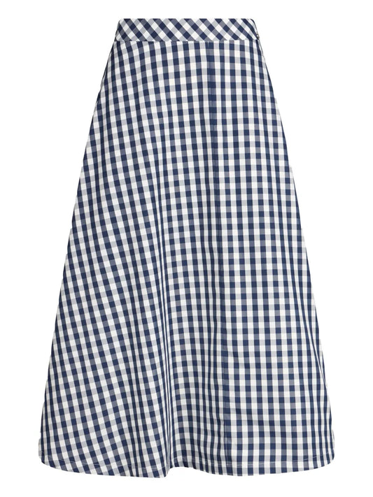 Checked Midi Skirt