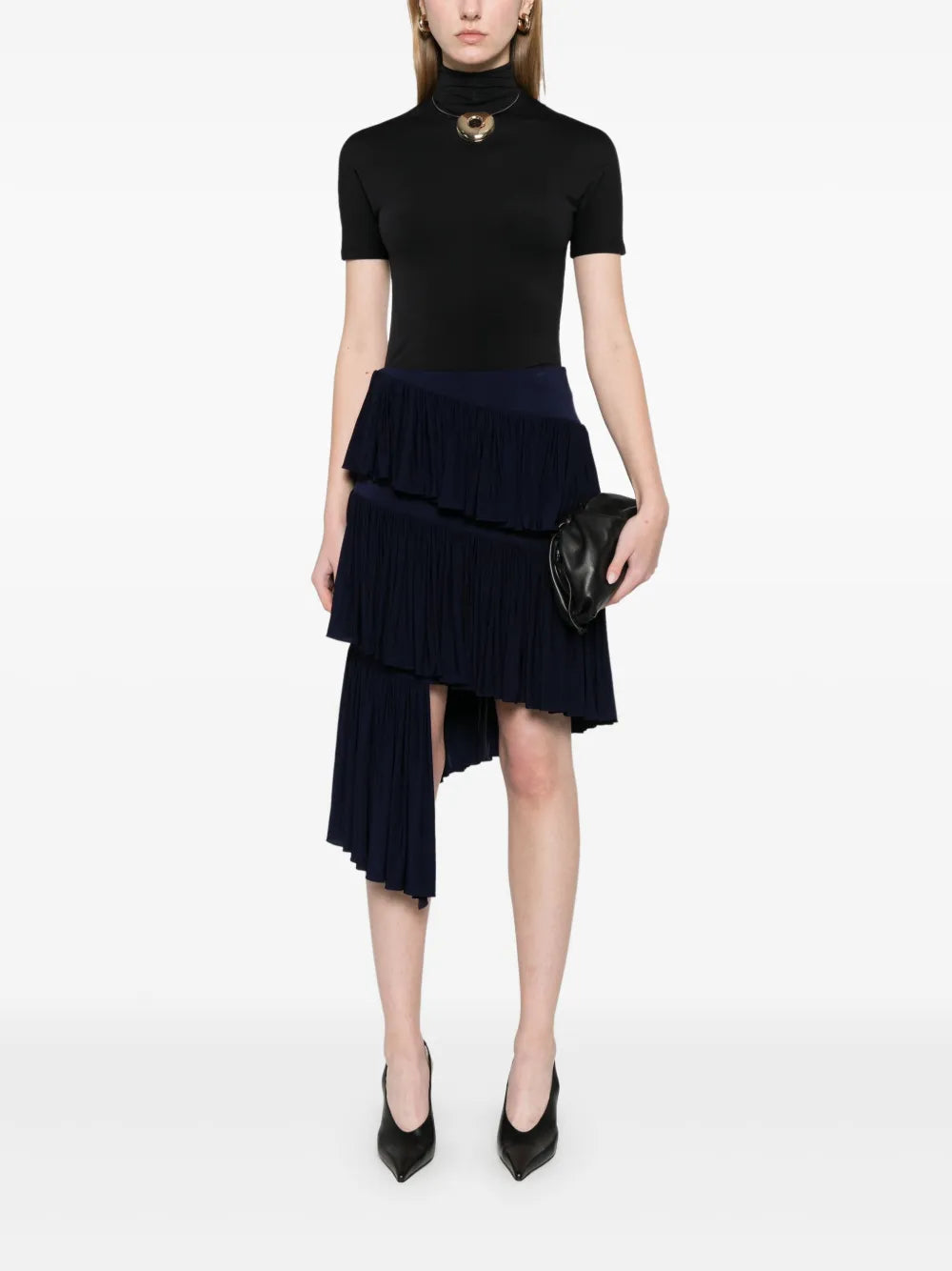 Spiral Jersey Mini Skirt