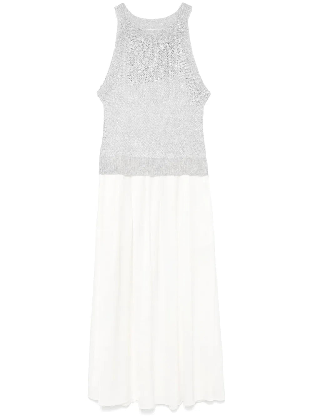 Sequin-Detail Panelled Midi Dress