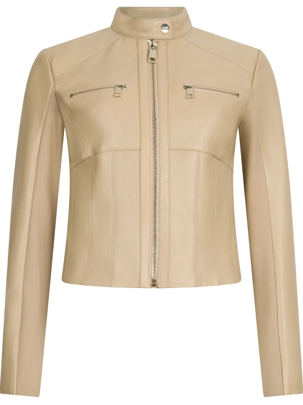 Zip-Up Leather Jacket