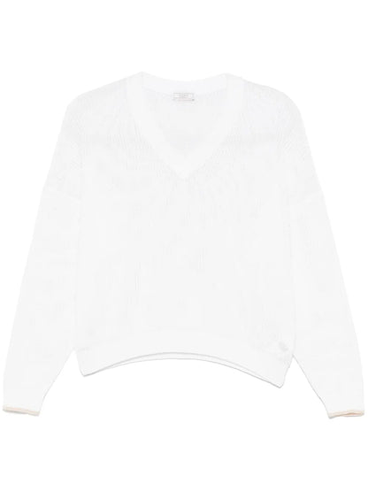 Sequin-Detail Cotton Top