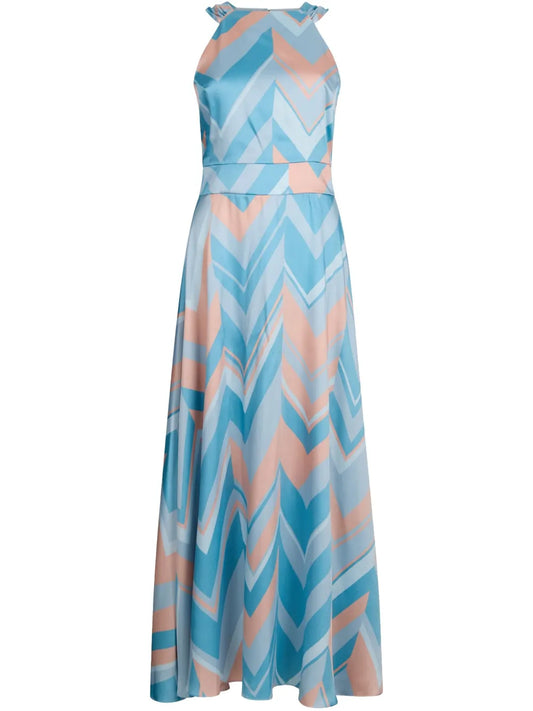 Chevron-Patterned Maxi Dress