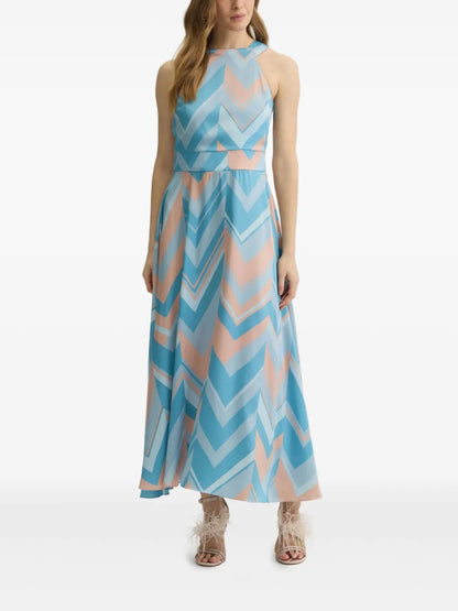 Chevron-Patterned Maxi Dress