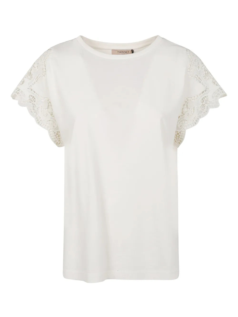 Lace-Detail Short-Sleeve Top