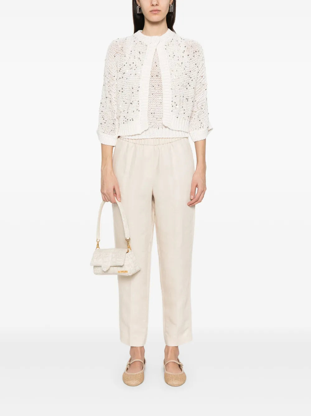Sequin-Embellished Cardigan