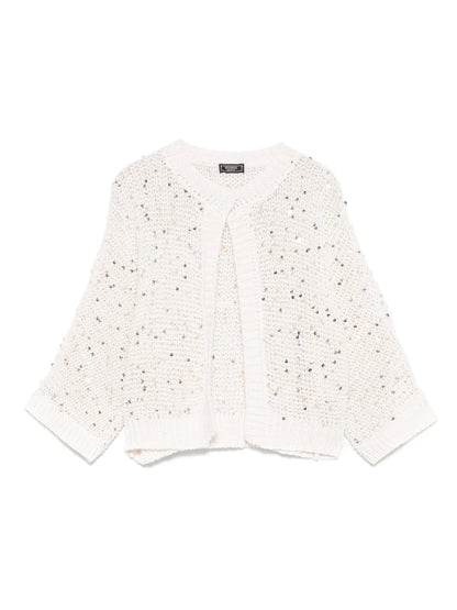 Sequin-Embellished Cardigan