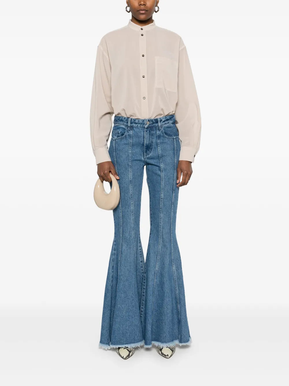 Band-Collar Shirt