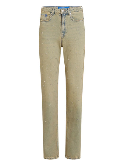 Beaded Straight Jeans