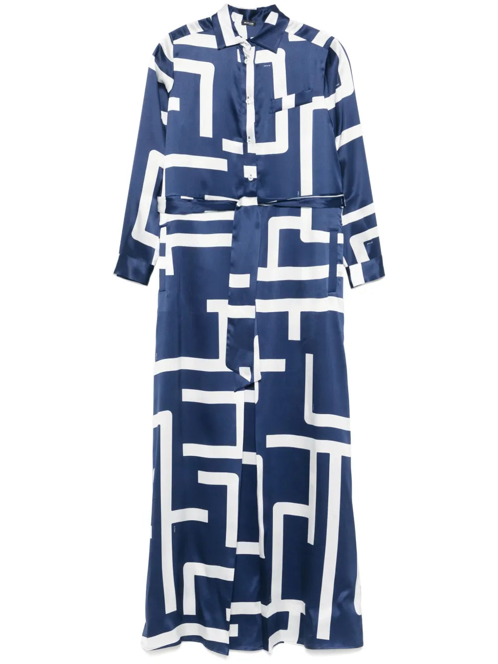 Geometric-Pattern Maxi Dress