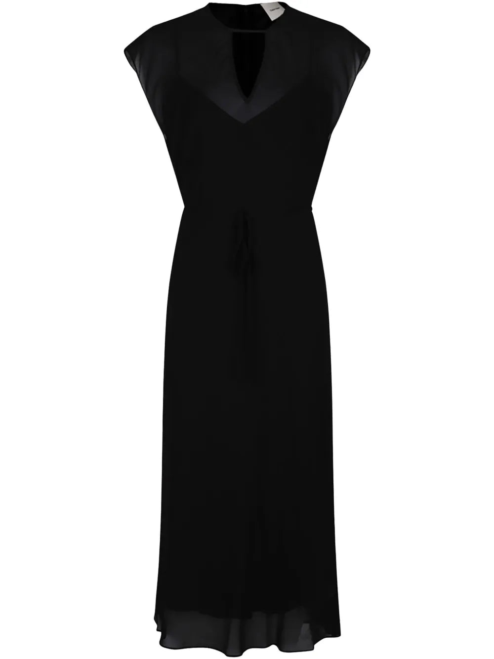 Semi-Sheer Midi Dress