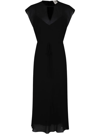 Semi-Sheer Midi Dress
