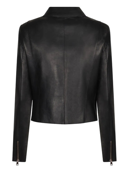 Zip-Up Leather Jacket
