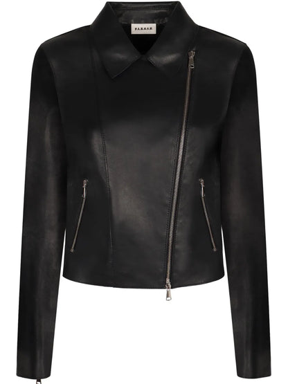Zip-Up Leather Jacket