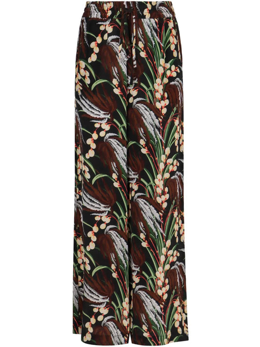 Floral-Print Trousers