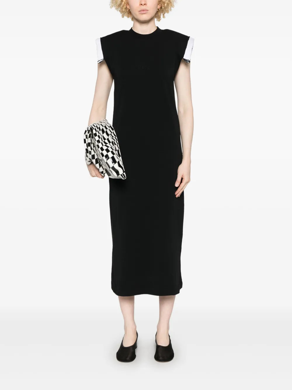 Embroidered Layered Midi Dress