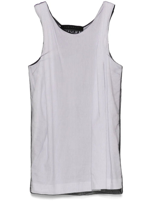 Mesh-Overlay Tank Top