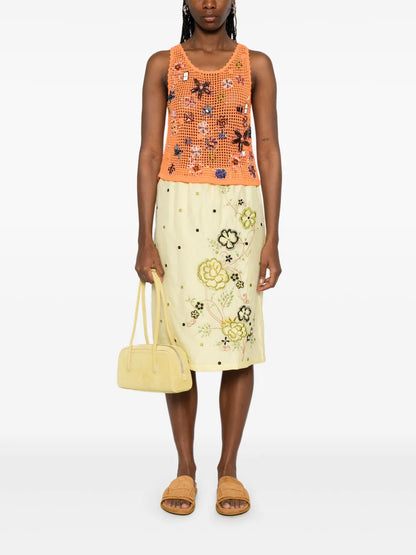 Peonies Midi Skirt