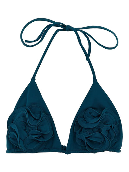 Flower-Detailing Bikini Top