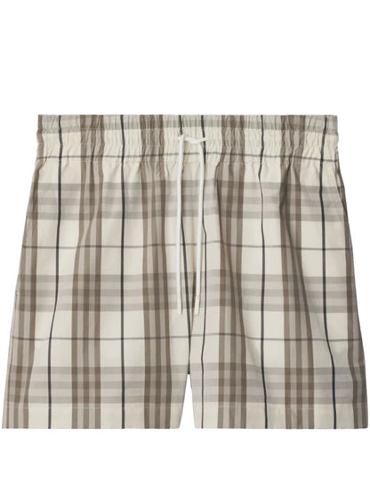 Check Cotton Shorts