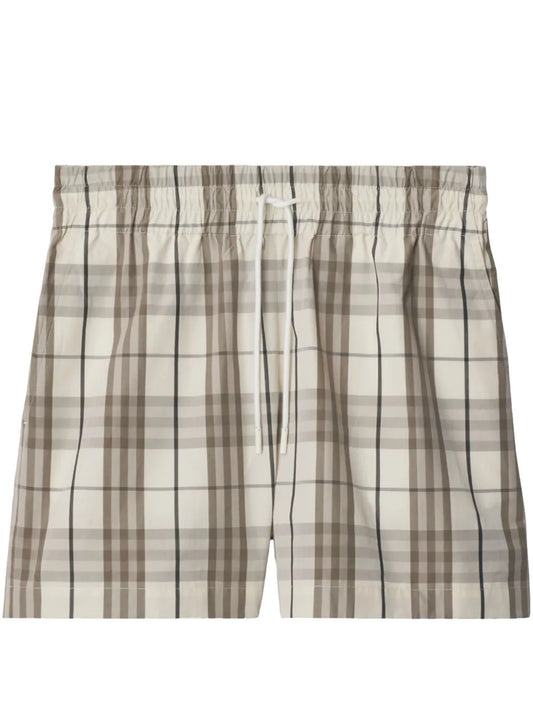 Check Cotton Shorts