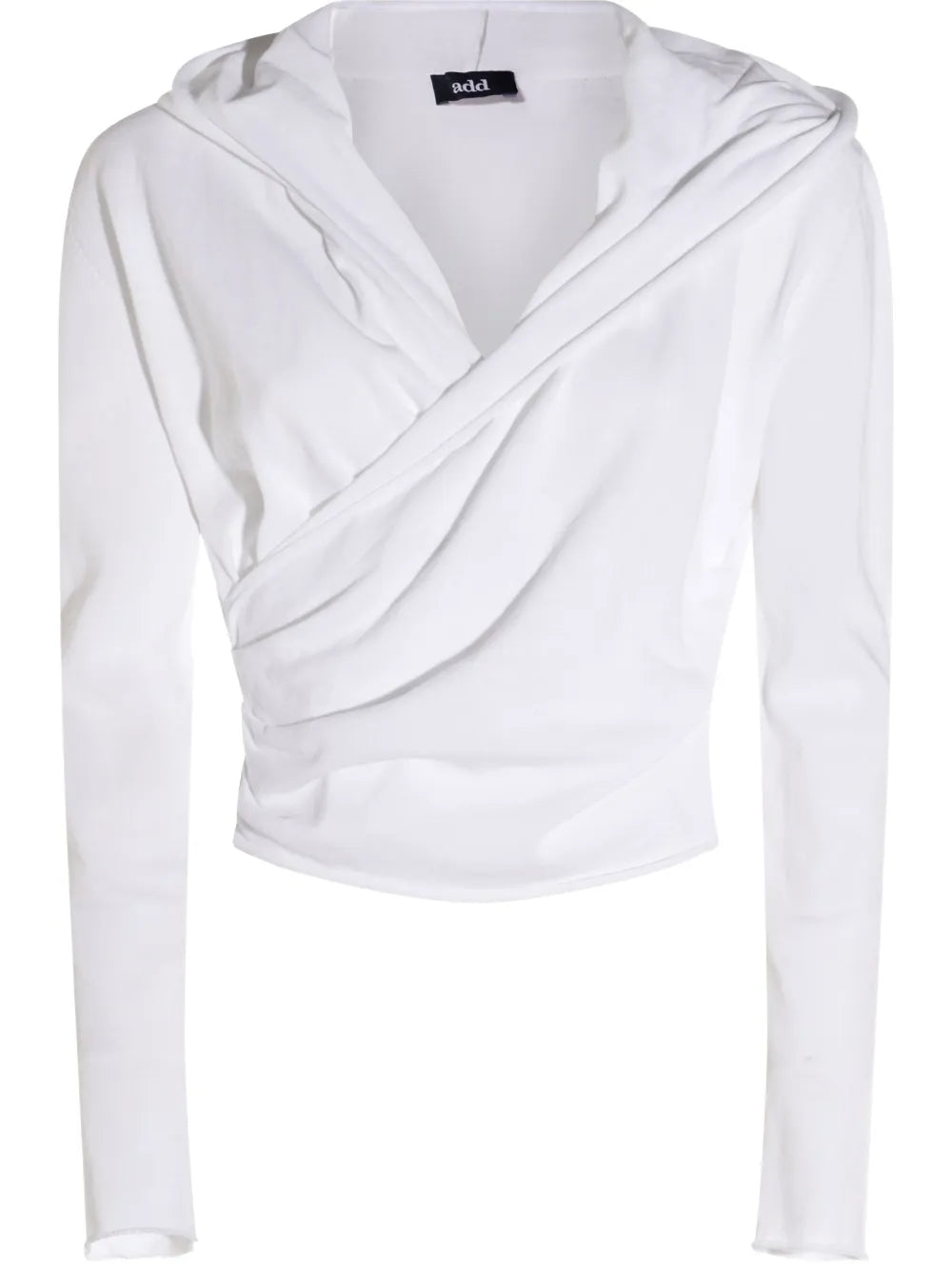 Draped-Front Hoodie