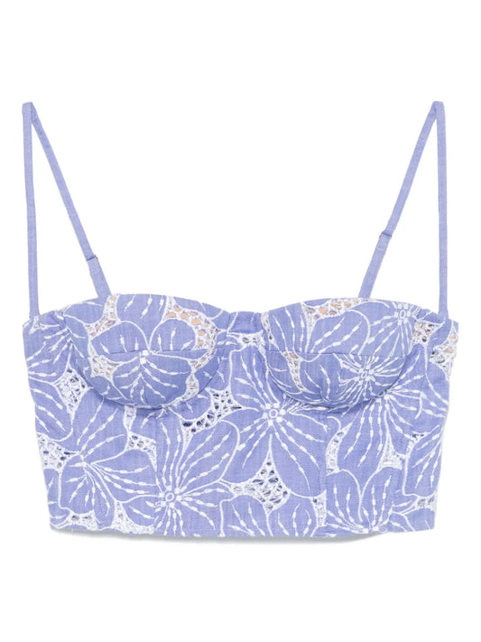Floral-Embroidered Top