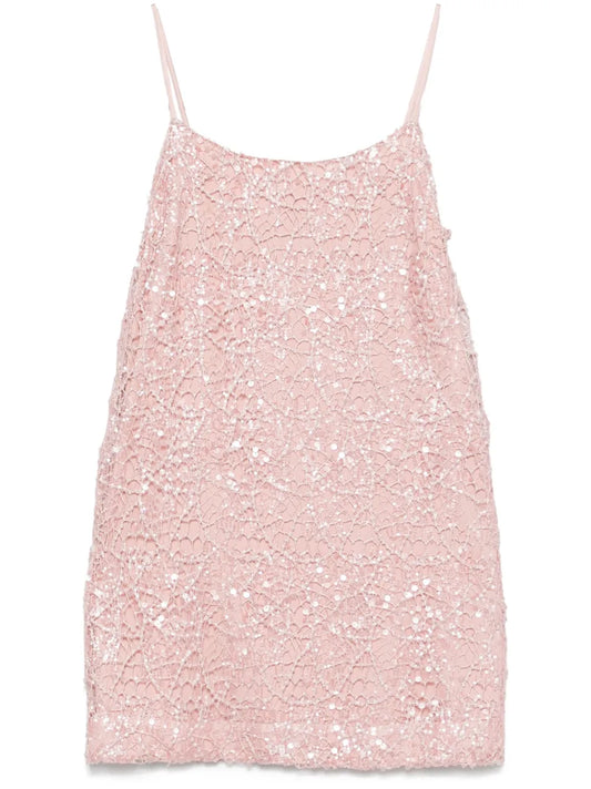Sequin-Embellished Mini Dress