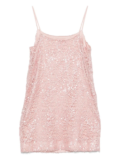 Sequin-Embellished Mini Dress