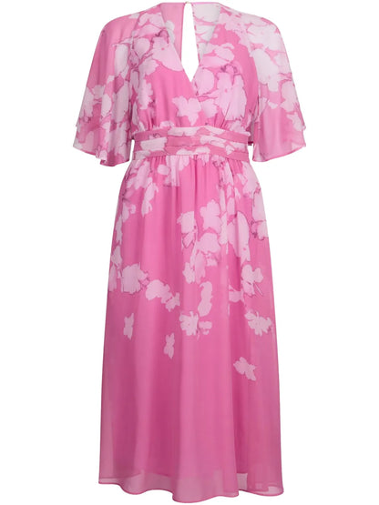 Floral-Print Midi Dress