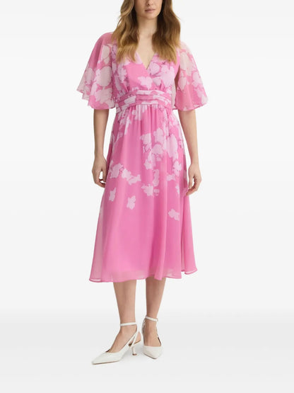 Floral-Print Midi Dress