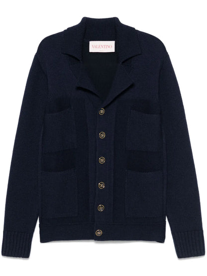 Notched-Lapels Cardigan