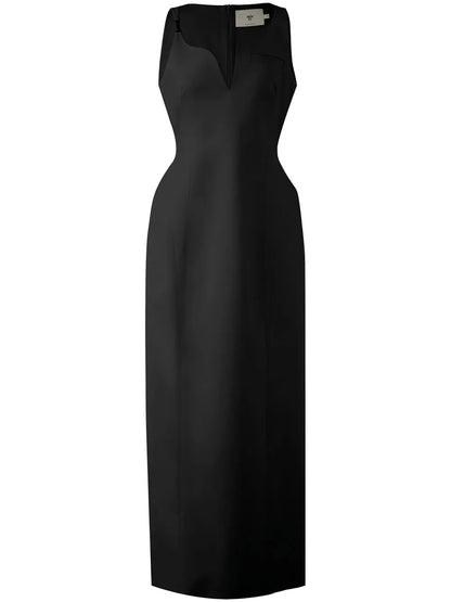 Gabardine Long Dress