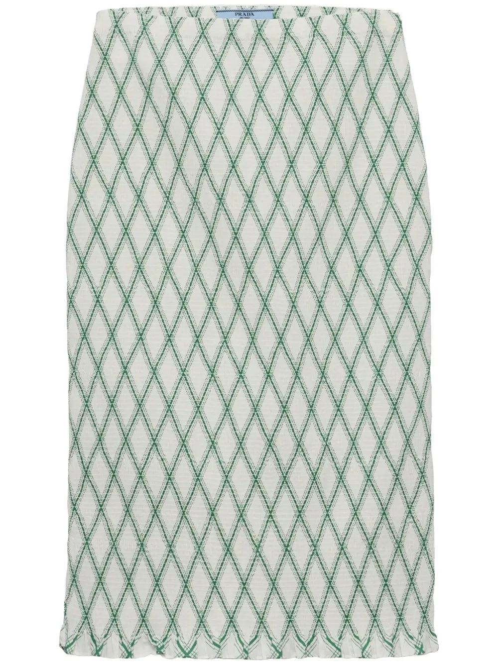 Patterned Cotton Midi Skirt