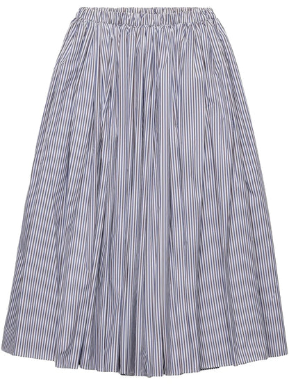 Striped Poplin Skirt