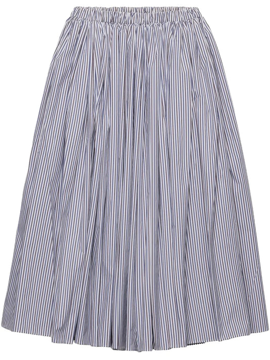 Striped Poplin Skirt