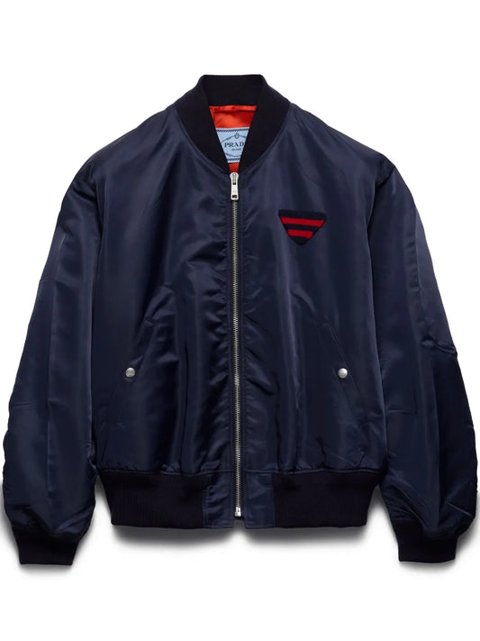 Logo Patch Bomber Jacket