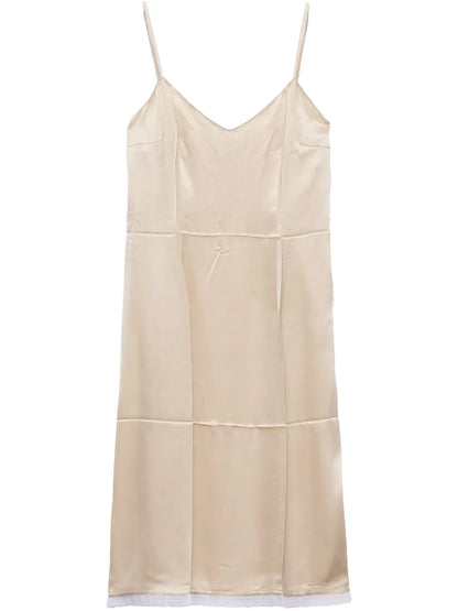 Satin Crepe Midi Dress